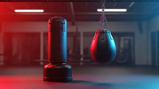 Freestanding vs hanging heavy bag comparison for boxing and fitness training.