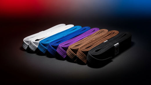 BJJ belt levels chart showing white to black belt progression