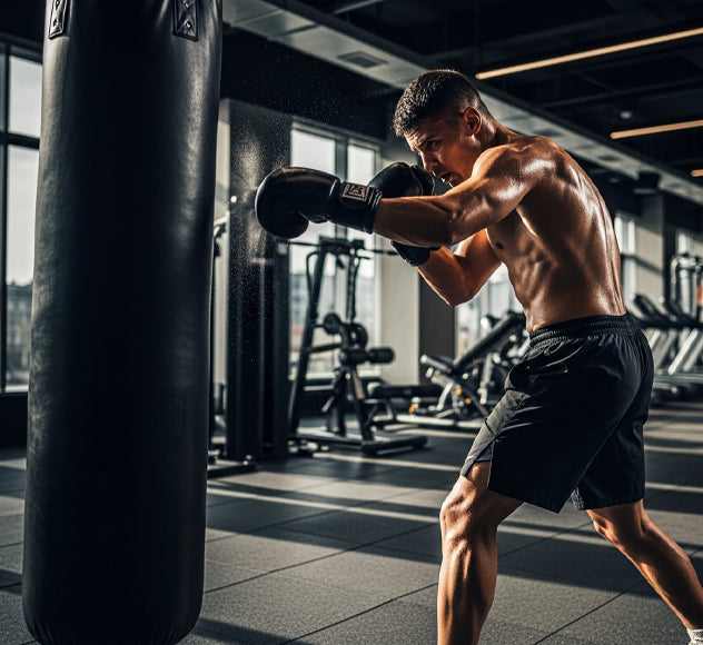 Heavy bag workout drills for boxers to build power and endurance