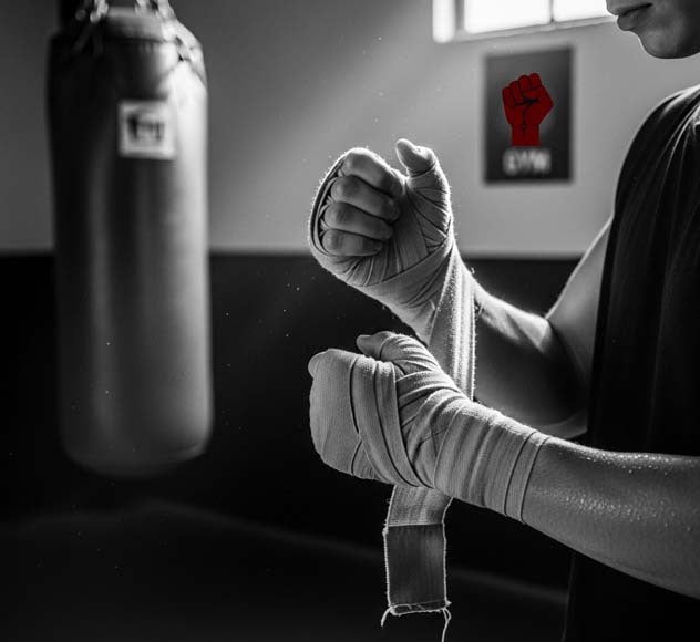 How to start boxing, beginner learning basic boxing stance and punches in a boxing gym