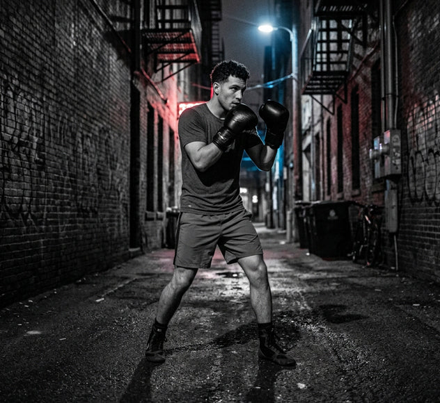 boxing for self-defense training session