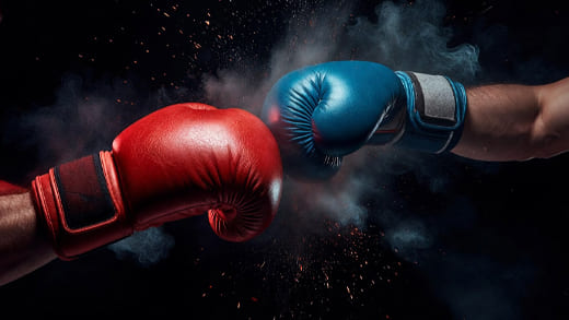 Parry in boxing technique showing defensive hand movement and counter opportunity