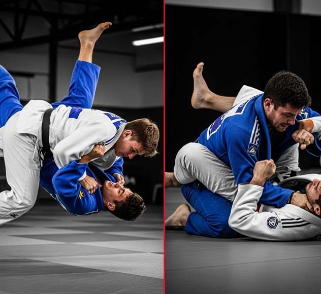 Comparison of judo vs jiu jitsu techniques and training styles