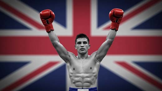 British boxer training with red gloves from Sting Sport