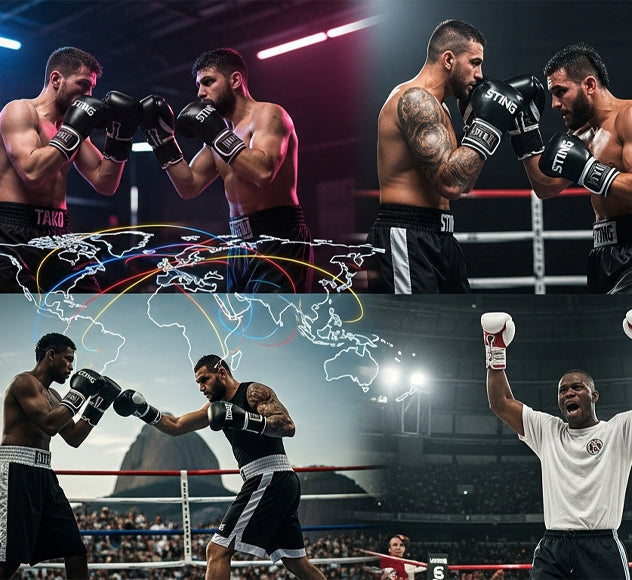 Sting's global boxing presence is showcased through international boxing partnerships and world-level competitions